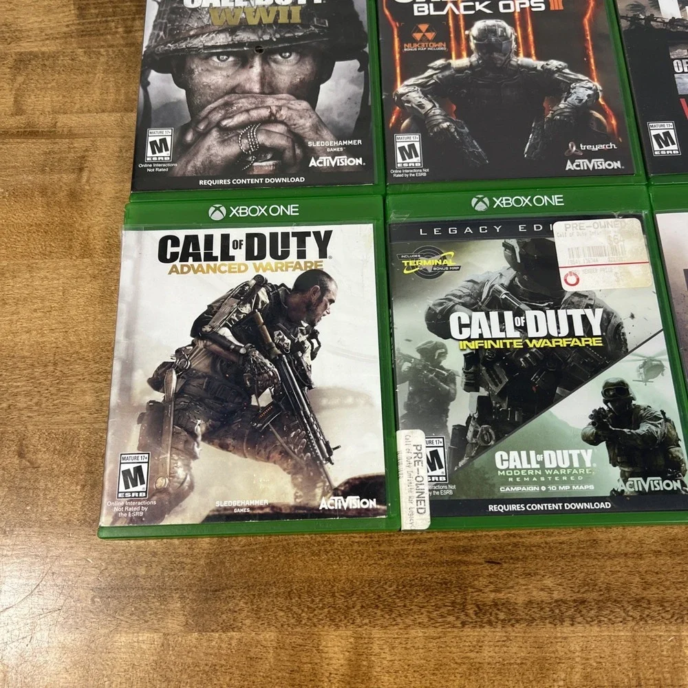 Lot Of 9 Call of Duty: Black Ops 6, 3, Modern Warfare, Advanced Warfare, WWII
